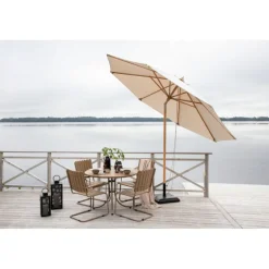 Nypo Parasol - Natur,Hvid