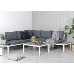 Odense Have Hjørnesofa Sæt - Grå,Hvid