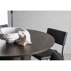 Olivia Rund Spisebordssæt - Sort og Mocca