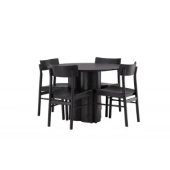 Olivia Rund Spisebordssæt - Sort