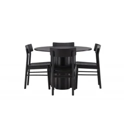Olivia Rund Spisebordssæt - Sort