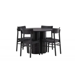 Olivia Rund Spisebordssæt - Sort