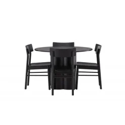 Olivia Rund Spisebordssæt - Sort