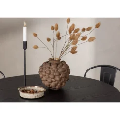 Olivia Rund Spisebordssæt - Sort og Valnød