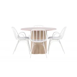 Olivia Rund Spisebordssæt - Hvid