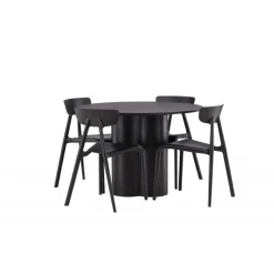 Olivia Rund Spisebordssæt - Sort