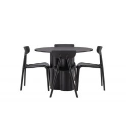 Olivia Rund Spisebordssæt - Sort