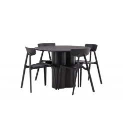 Olivia Rund Spisebordssæt - Sort