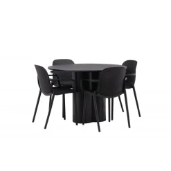 Olivia Rund Spisebordssæt - Sort