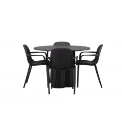 Olivia Rund Spisebordssæt - Sort