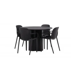 Olivia Rund Spisebordssæt - Sort