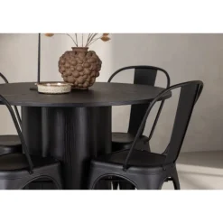 Olivia Rund Spisebordssæt - Sort