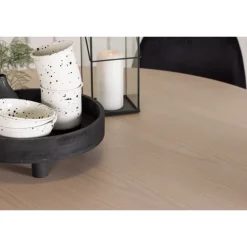 Olivia Rund Spisebordssæt - Sort og Hvid