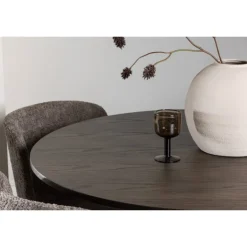 Olivia Rund Spisebordssæt - Mørkegrå og Mocca