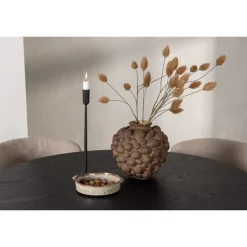 Olivia Rund Spisebordssæt - Sort og Mørkegrå