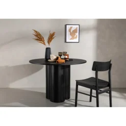 Olivia Rundt spisebord Ø110cm - Sort
