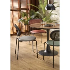 OLMO Rundt spisebord Ø90cm - Valnød/Sort