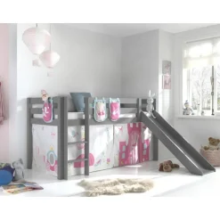 Opbevaringslommer til mellemhøjseng – prinsesse, lyserød (3 stk.)