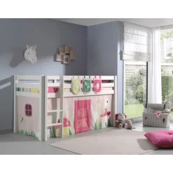 Opbevaringslommer til mellemhøj seng – Forår, lyserød (3 stk.)