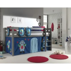 Opbevaringslommer til mellemhøj seng – Astro, blå (3 stk.)