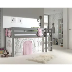 Opbevaringslommer til mellemhøjseng – Birdy, hvid/lyserød (3 stk.)