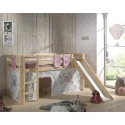 Opbevaringslommer til mellemhøjseng – Birdy, hvid/lyserød (3 stk.)