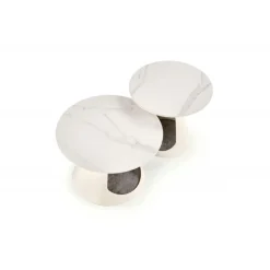 OSARIO sofabord, Hvid marmor / Hvid