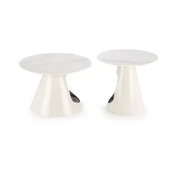 OSARIO sofabord, Hvid marmor / Hvid