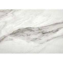 OSMAN Spisebord med udtræk, Hvid marmor / Sort