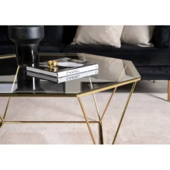 osterlen Bord - Messing og Transperant