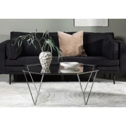 osterlen Sofa Bord - Sølvgrå og Transperant