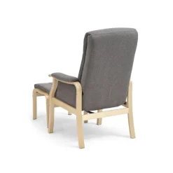 Otium lænestol med skammel - Stof/naturtræ
