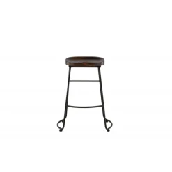 Ozark Barstol - Sort og Mørk Valnød