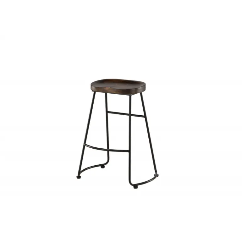 Ozark Barstol - Sort og Mørk Valnød