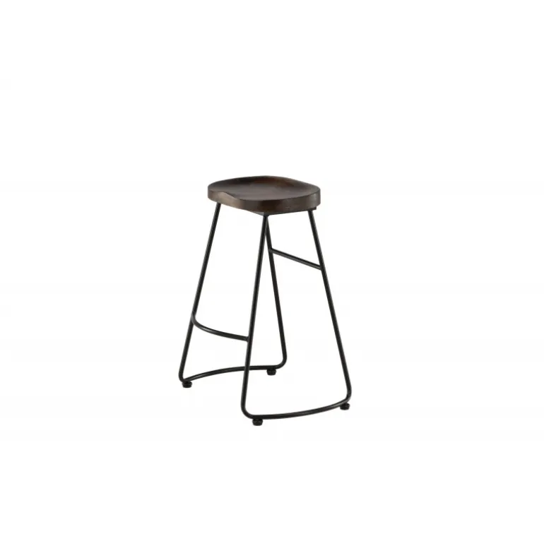 Ozark Barstol - Sort og Mørk Valnød