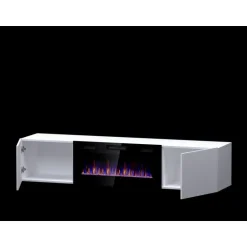 PAFOS EF TV bord 180cm Hvid Sorte ben