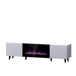 PAFOS EF TV bord 180cm Hvid Sorte ben
