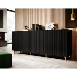 PAFOS kommode 200 4D Sort/Sort