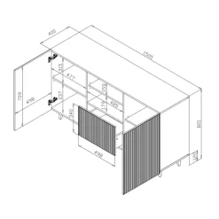 PAFOS kommode 150 2D1S
