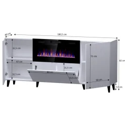 PAFOS kommode EF 180 Sort/Sort