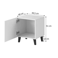 PAFOS natbord Hvid/Hvid