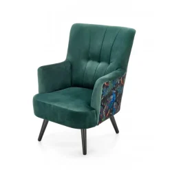 PAGONI stol - Mørkegrøn / Sort