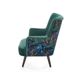 PAGONI stol - Mørkegrøn / Sort