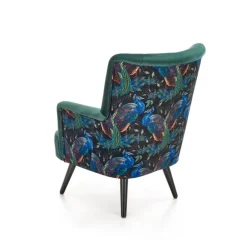 PAGONI stol - Mørkegrøn / Sort