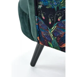 PAGONI stol - Mørkegrøn / Sort