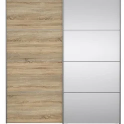 Palermo klædeskab 182 cm - Eg/Spejl