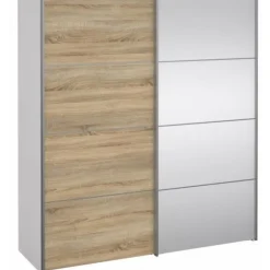 Palermo klædeskab 182 cm - Eg/Spejl