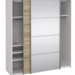 Palermo klædeskab 182 cm - Eg/Spejl