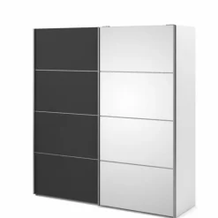 Palermo klædeskab 182 cm - Hvid,Grå