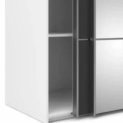 Palermo klædeskab 182 cm - Hvid,Grå